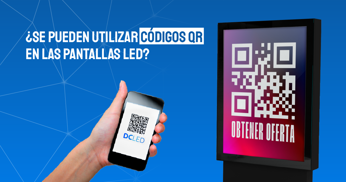 ¿Se pueden utilizar códigos QR en las pantallas LED?