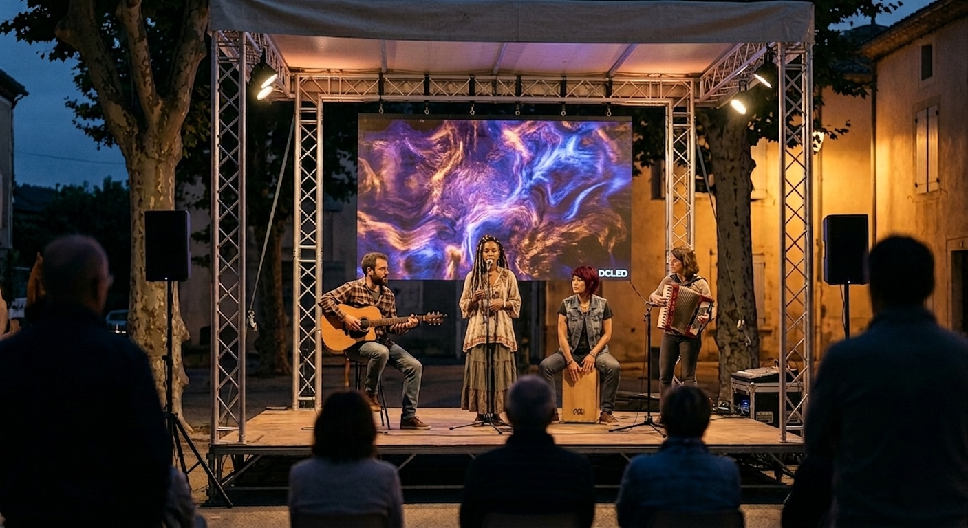 Pantalla LED en evento real